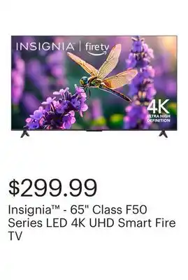 Best Buy Insignia - 65 Class F50 Series LED 4K UHD Smart Fire TV offer
