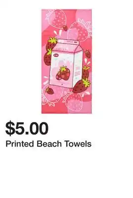 Five Below Printed Beach Towels offer