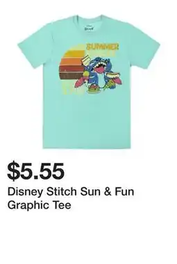Five Below Disney Stitch Sun & Fun Graphic Tee offer