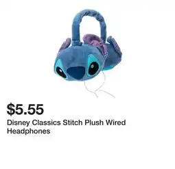 Five Below Disney Classics Stitch Plush Wired Headphones offer