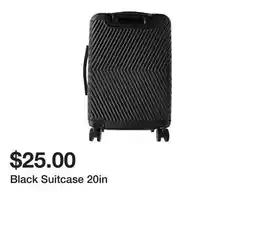 Five Below Black Suitcase 20in offer