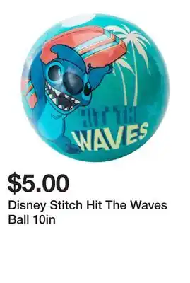 Five Below Disney Stitch Hit The Waves Ball 10in offer