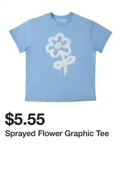 Five Below Sprayed Flower Graphic Tee offer