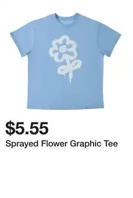 Five Below Sprayed Flower Graphic Tee offer