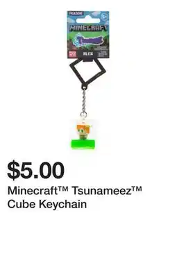 Five Below Minecraft Tsunameez Cube Keychain offer