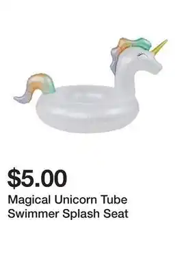 Five Below Magical Unicorn Tube Swimmer Splash Seat offer