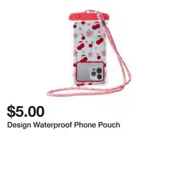 Five Below Design Waterproof Phone Pouch offer