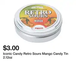 Five Below Iconic Candy Retro Sours Mango Candy Tin 2.12oz offer