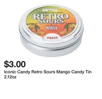 Five Below Iconic Candy Retro Sours Mango Candy Tin 2.12oz offer