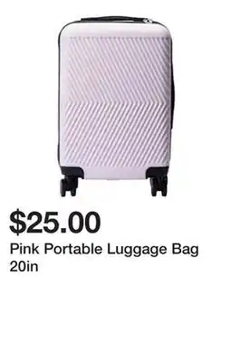 Five Below Pink Portable Luggage Bag 20in offer