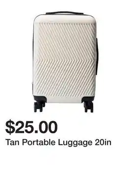 Five Below Tan Portable Luggage 20in offer