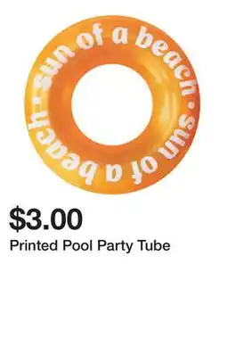 Five Below Printed Pool Party Tube offer