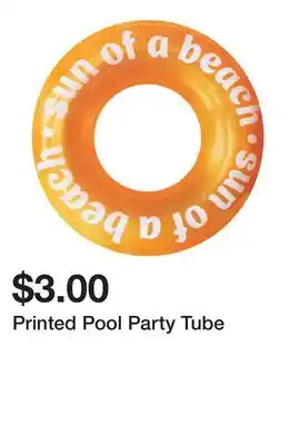 Five Below Printed Pool Party Tube offer