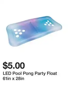 Five Below LED Pool Pong Party Float 61in x 28in offer