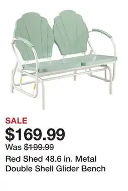Tractor Supply Company Red Shed 48.6 in. Metal Double Shell Glider Bench offer