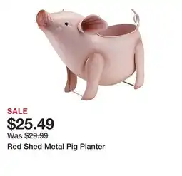Tractor Supply Company Red Shed Metal Pig Planter offer