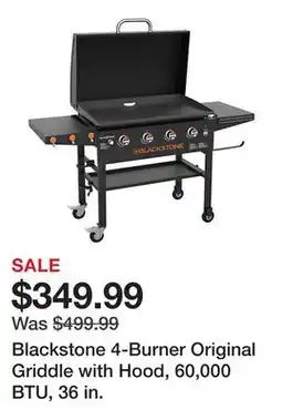 Tractor Supply Company Blackstone 4-Burner Original Griddle with Hood, 60,000 BTU, 36 in offer