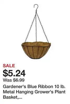 Tractor Supply Company Gardener's Blue Ribbon 10 lb. Metal Hanging Grower's Plant Basket, 14 in., Black offer