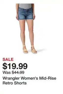 Tractor Supply Company Wrangler Women's Mid-Rise Retro Shorts offer