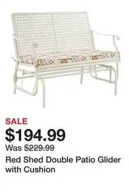 Tractor Supply Company Red Shed Double Patio Glider with Cushion offer