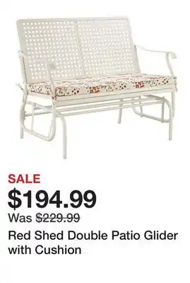 Tractor Supply Company Red Shed Double Patio Glider with Cushion offer