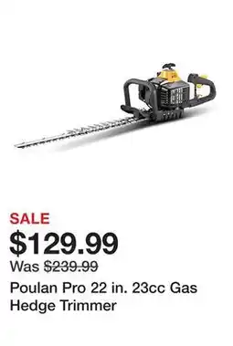 Tractor Supply Company Poulan Pro 22 in. 23cc Gas Hedge Trimmer offer