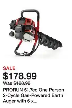 Tractor Supply Company PRORUN 51.7cc One Person 2-Cycle Gas-Powered Earth Auger with 6 x 30in. Bit offer