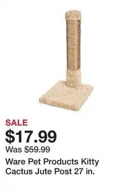Tractor Supply Company Ware Pet Products Kitty Cactus Jute Post 27 in offer