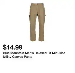 Tractor Supply Company Blue Mountain Men's Relaxed Fit Mid-Rise Utility Canvas Pants offer