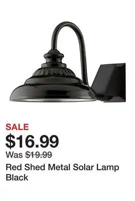 Tractor Supply Company Red Shed Metal Solar Lamp Black offer