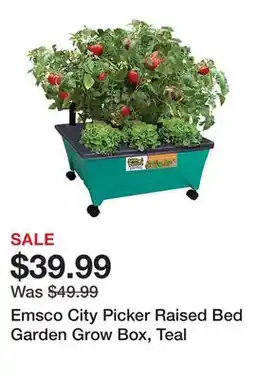 Tractor Supply Company Emsco City Picker Raised Bed Garden Grow Box, Teal offer