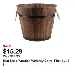Tractor Supply Company Red Shed Wooden Whiskey Barrel Planter, 16 in offer