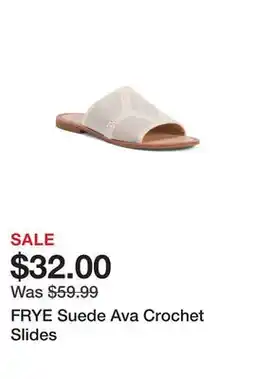 Marshalls FRYE Suede Ava Crochet Slides offer
