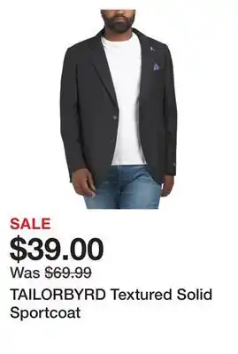 Marshalls TAILORBYRD Textured Solid Sportcoat offer