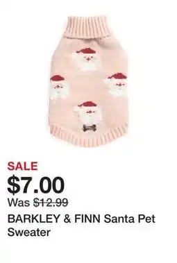 Marshalls BARKLEY & FINN Santa Pet Sweater offer