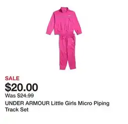 Marshalls UNDER ARMOUR Little Girls Micro Piping Track Set offer