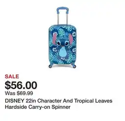 Marshalls DISNEY 22in Character And Tropical Leaves Hardside Carry-on Spinner offer