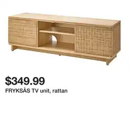 Ikea FRYKSÅS TV unit, rattan offer