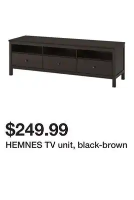 Ikea HEMNES TV unit, black-brown offer