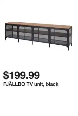 Ikea FJÄLLBO TV unit, black offer