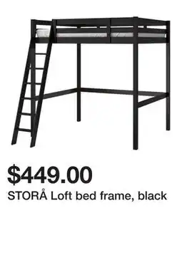 Ikea STORÅ Loft bed frame, black offer