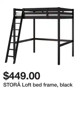 Ikea STORÅ Loft bed frame, black offer