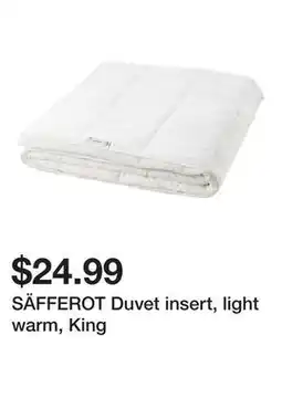 Ikea SÄFFEROT Duvet insert, light warm, King offer