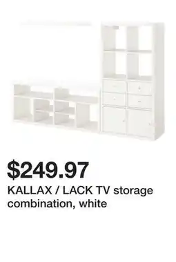 Ikea KALLAX / LACK TV storage combination, white offer