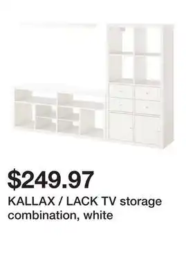 Ikea KALLAX / LACK TV storage combination, white offer