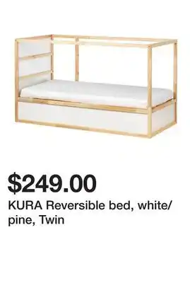 Ikea KURA Reversible bed, white/pine, Twin offer