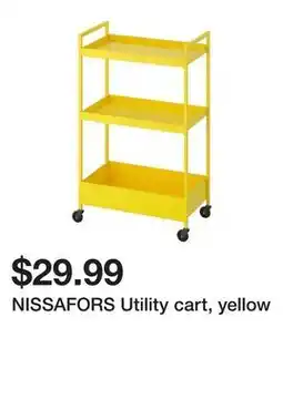 Ikea NISSAFORS Utility cart, yellow offer