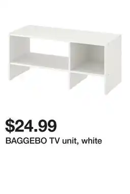 Ikea BAGGEBO TV unit, white offer