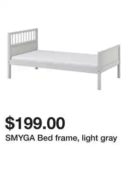 Ikea SMYGA Bed frame, light gray offer