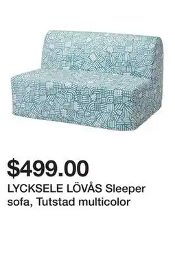Ikea LYCKSELE LÖVÅS Sleeper sofa, Tutstad multicolor offer